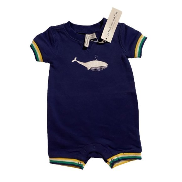 Janie and Jack Other - Nwt Janie and Jack Navy Blue Whale One Piece Bodysuit Size 6 - 12 Months